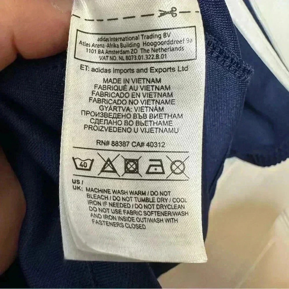 Adidas Condivo Full Zip Training  Jacket Joseph Blue & White Size Large - Picture 4 of 16